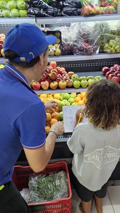 Doing the maths at the fruit counter